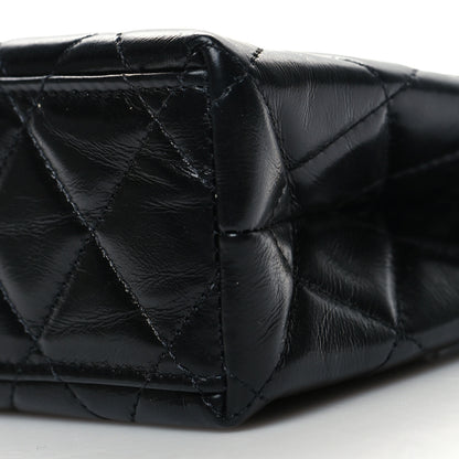 Chanel Shiny Aged Calfskin Quilted Nano Kelly Shopper Black 10 of 10