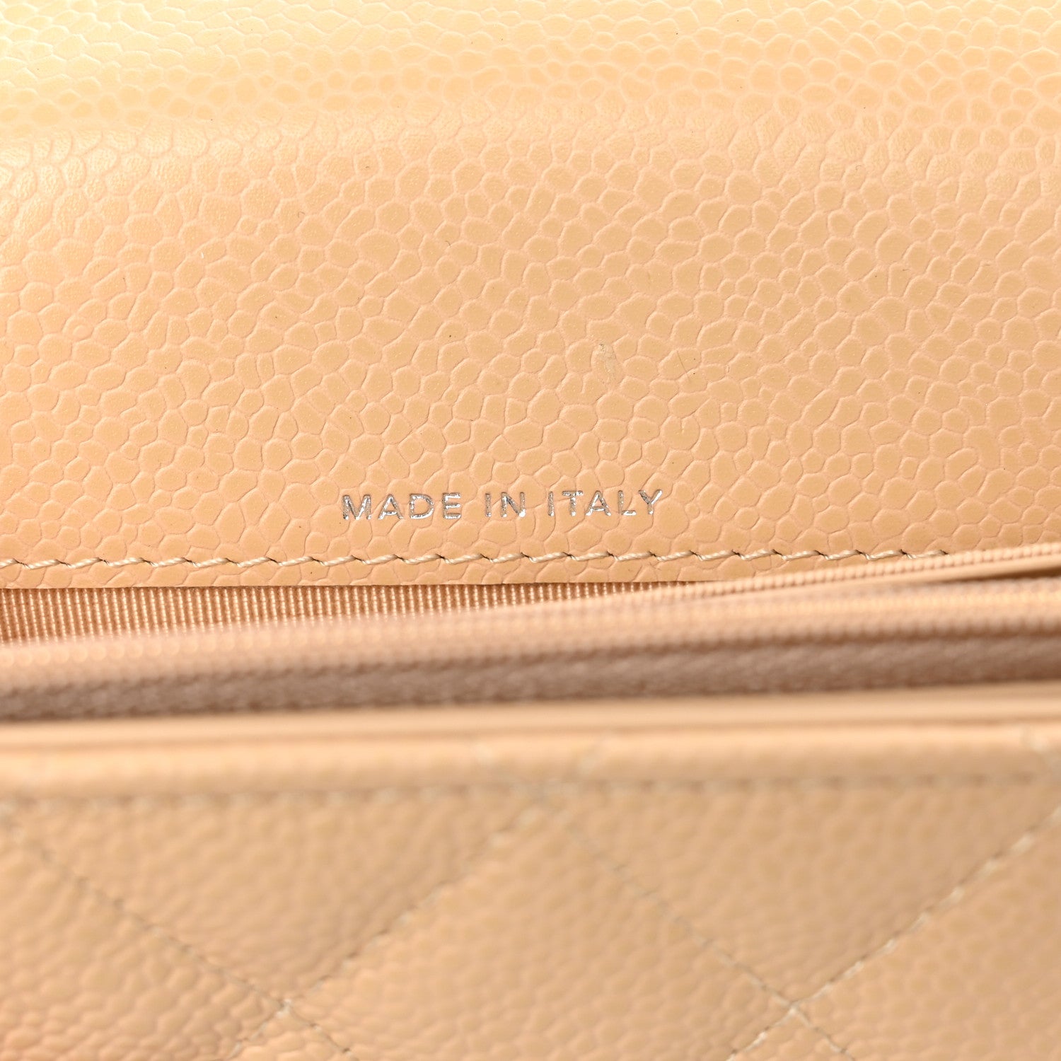 Chanel Caviar Quilted Large Gusset Flap Wallet Beige 7 of 9