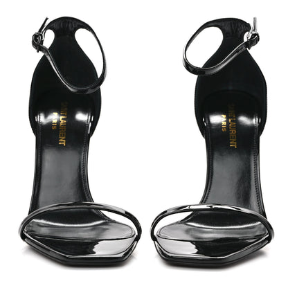 Saint Laurent Patent Calfskin Opyum 110 Sandals 38.5 Black 2 of 8