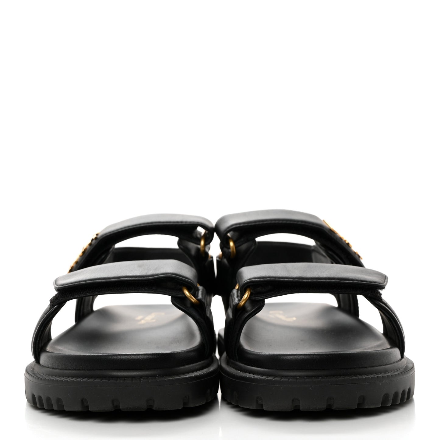 Lambskin Dioract 10mm Sandals 37.5 Black