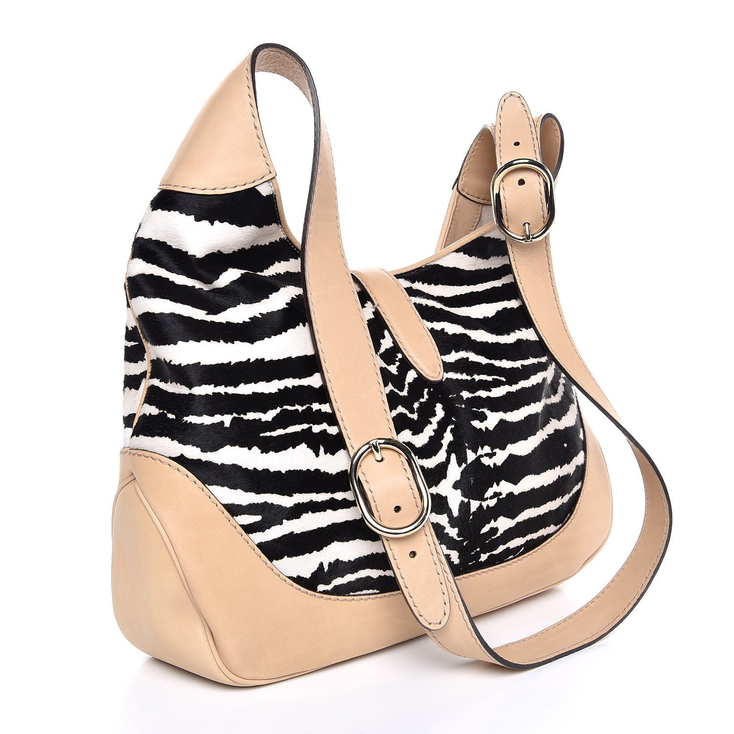 Gucci Pony Hair Zebra Print Medium Jackie Shoulder Bag 3 of 7