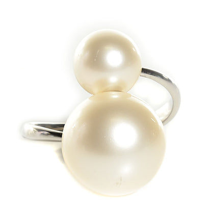Chanel Double Pearl Cuff Silver 1 of 5