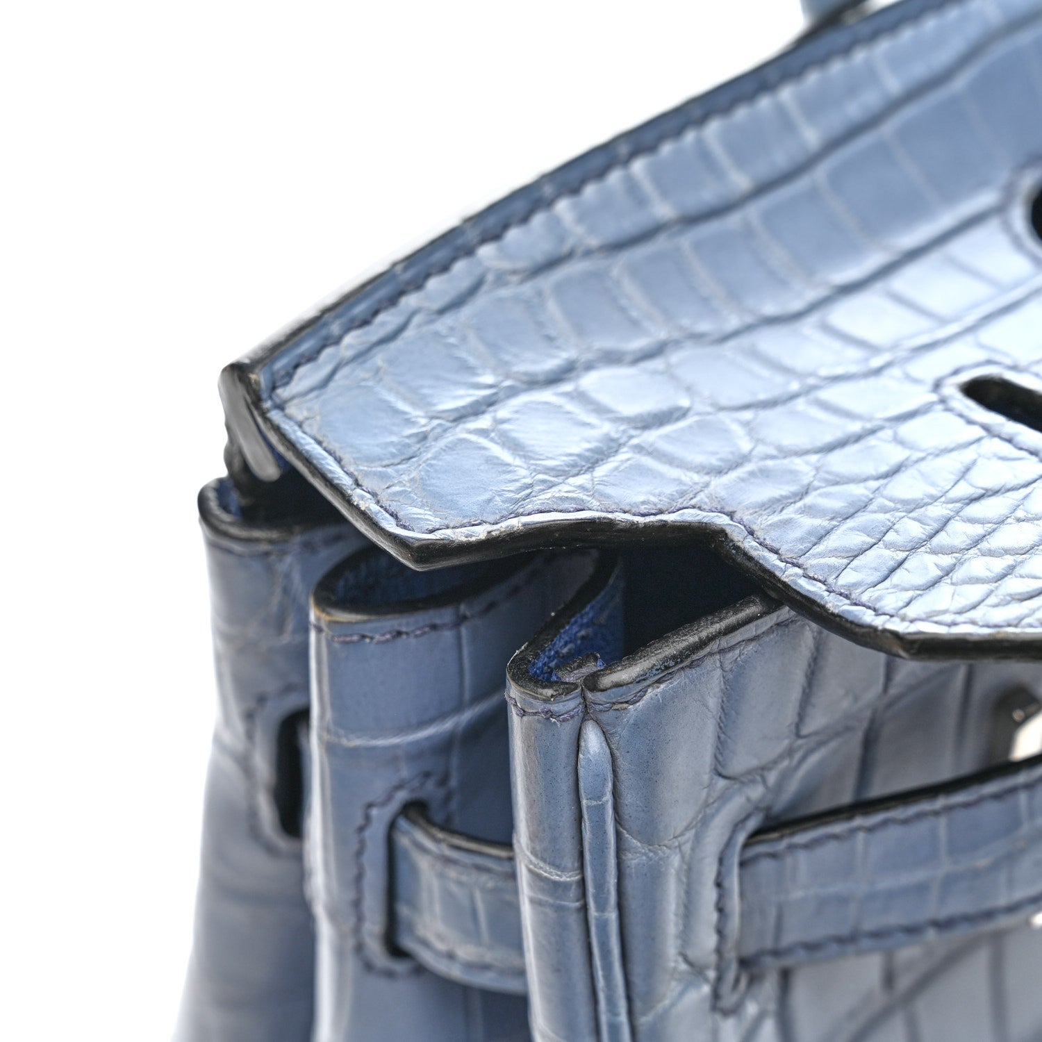 Hermes Matte Niloticus Crocodile Birkin 30 Bleu Ciel 24 of 45