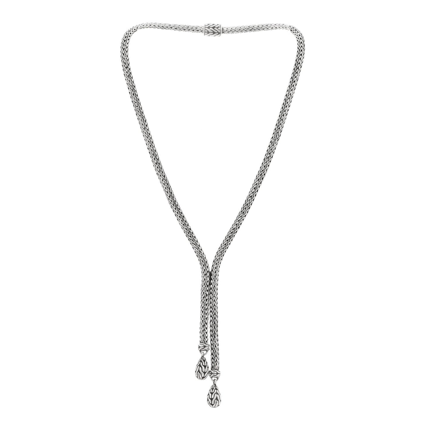 Sterling Silver Classic Chain Long Drop Necklace