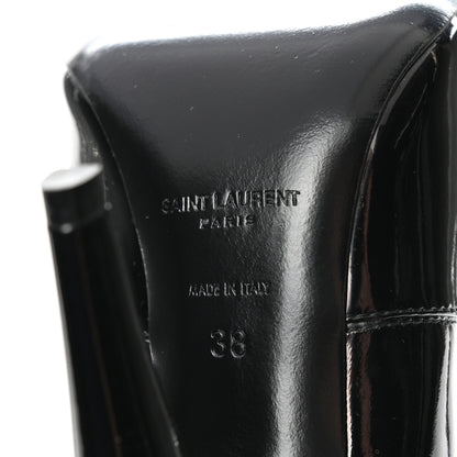 Saint Laurent Latex Ayalah 110 Over The Knee Boots 38 Black 6 of 7
