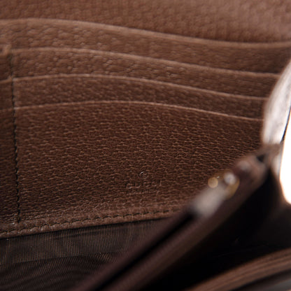 Gucci GG Supreme Monogram Web Ophidia Continental Wallet Brown 7 of 9