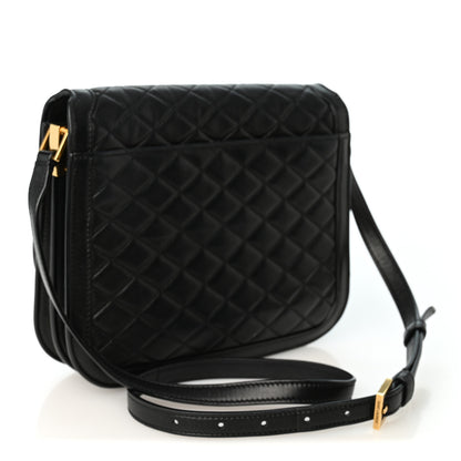 Saint Laurent Lambskin Quilted Monogram Medium Solferino Satchel Black 3 of 10