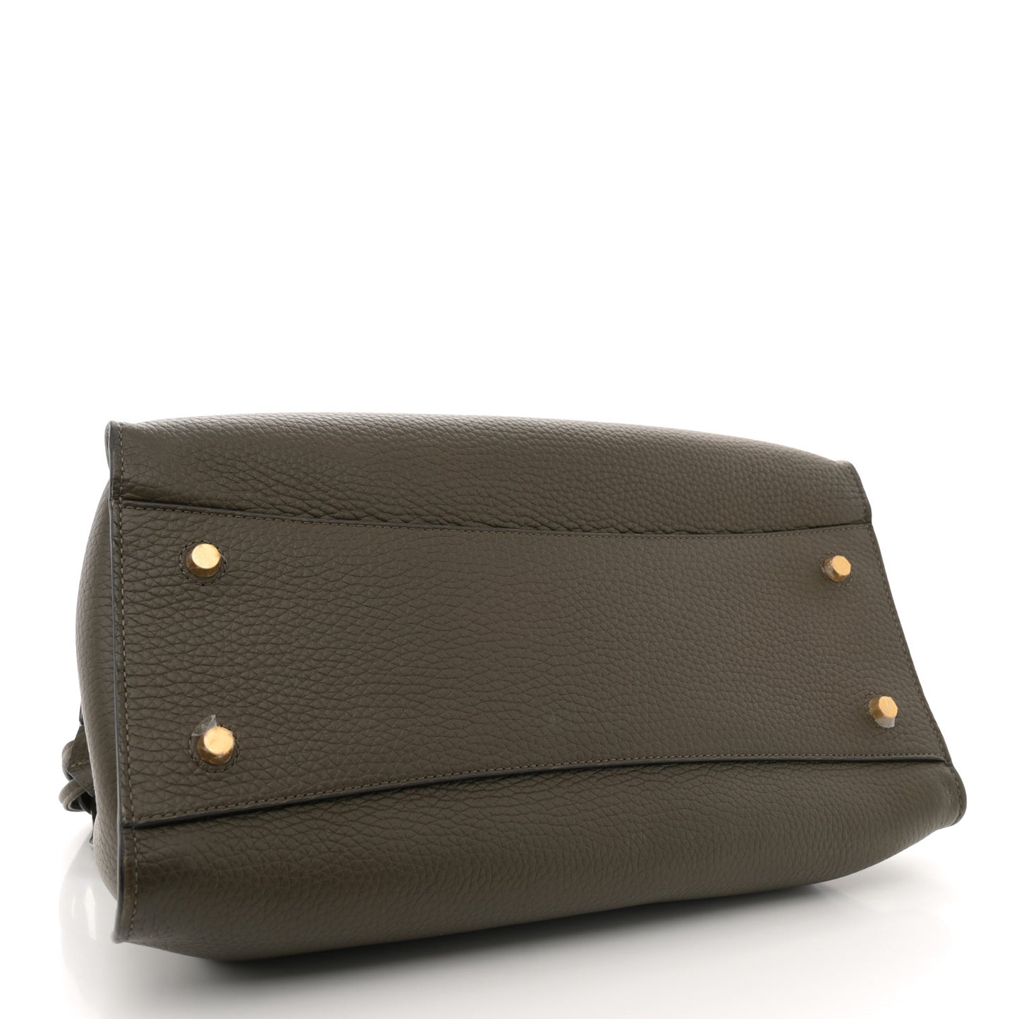 Heavy Grain Iris Tote Olive Green