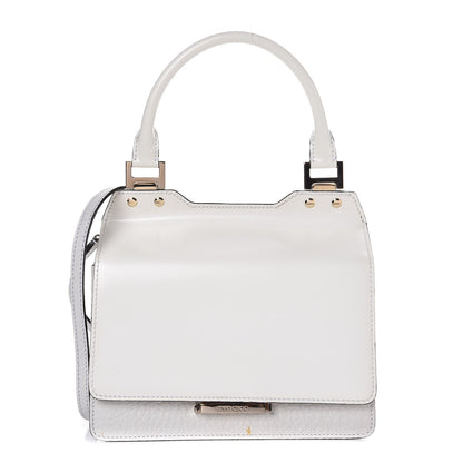 Jimmy Choo Smooth Pebbled Calfskin Amie Top Handle Bag White 1 of 7