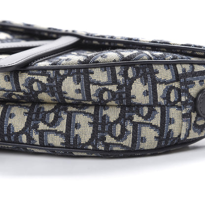 Christian Dior Oblique Saddle Bag Blue 8 of 10