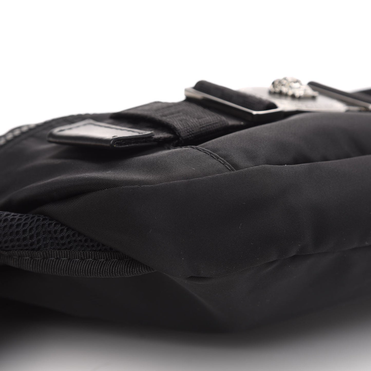 Nylon Palazzo Medusa Belt Bag Black