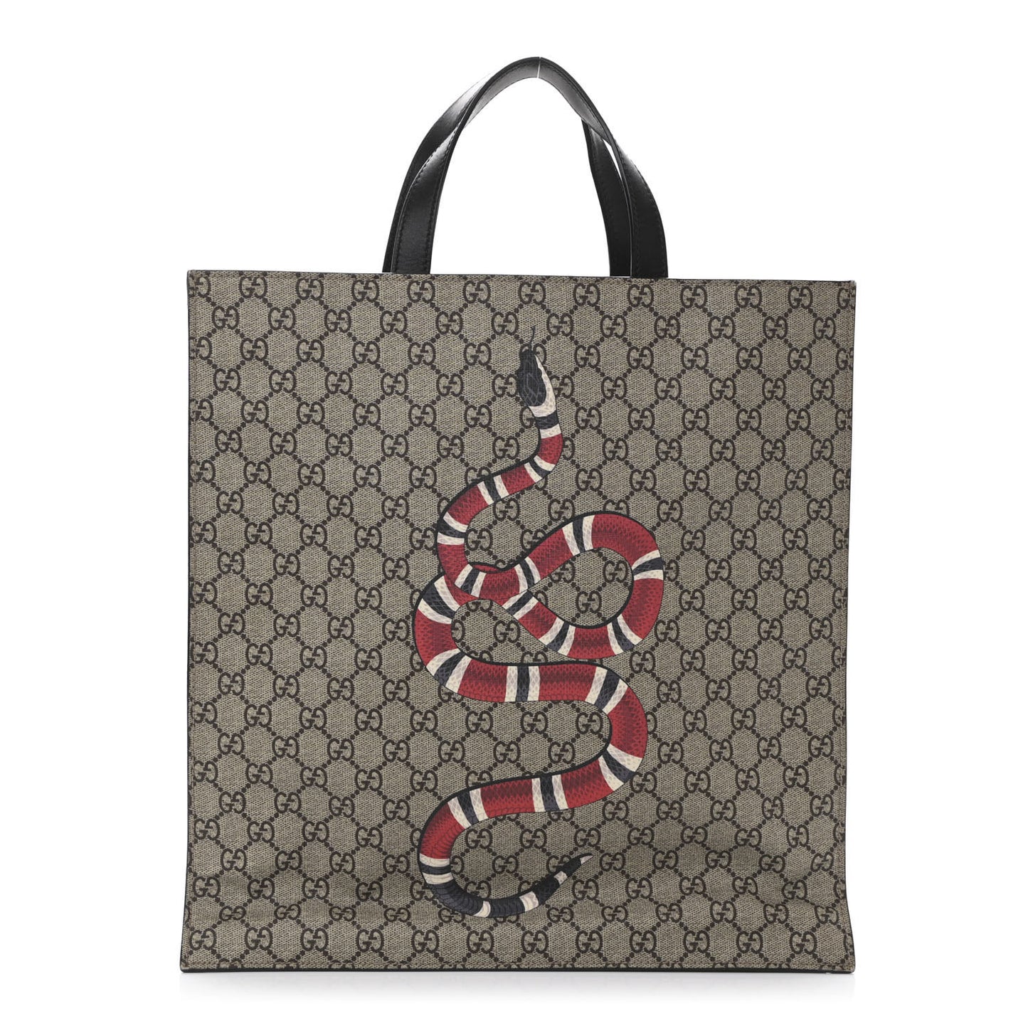 Soft GG Supreme Monogram Kingsnake Vertical Tote Black