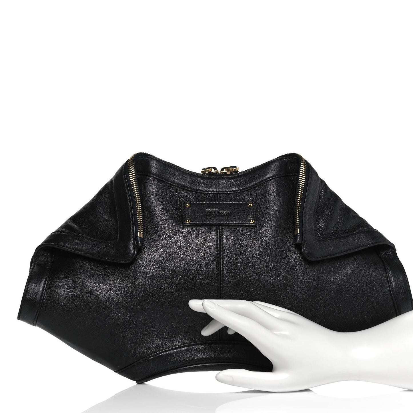 Calfskin De Manta Clutch Black