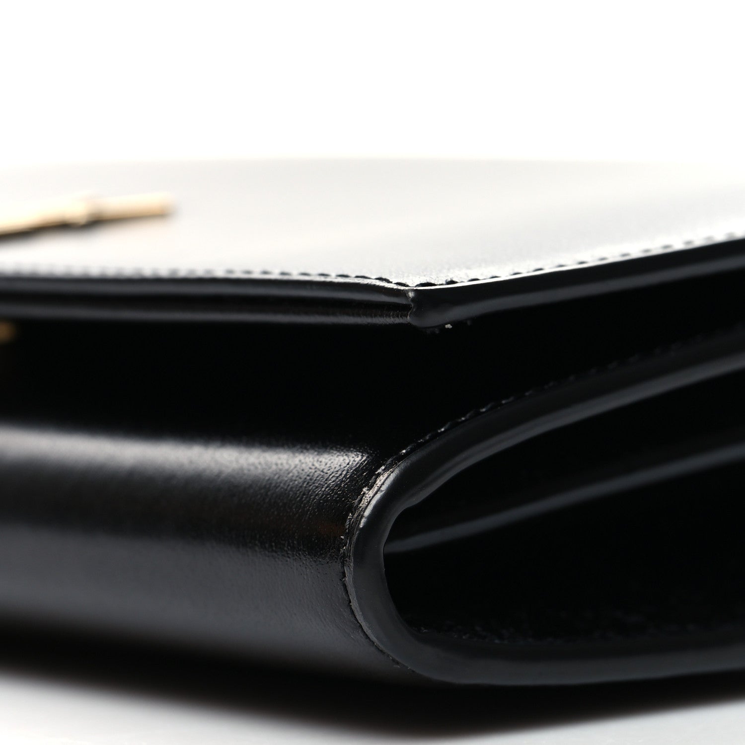 Saint Laurent Glossy Calfskin Monogram Chain Wallet Black 10 of 10