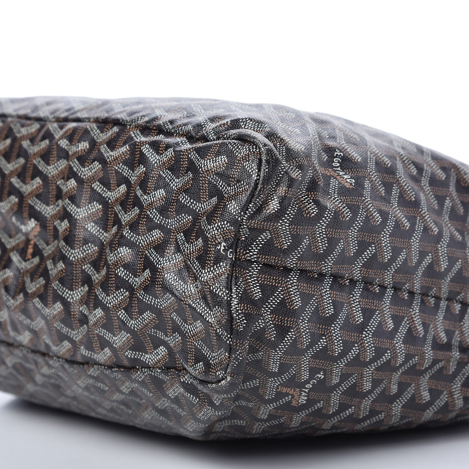 Goyard Goyardine Fidji Zip Hobo Black Gold 7 of 8