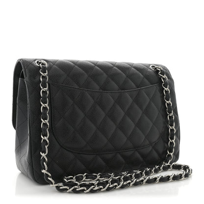 Chanel Caviar Quilted Jumbo Double Flap Black 3 of 10