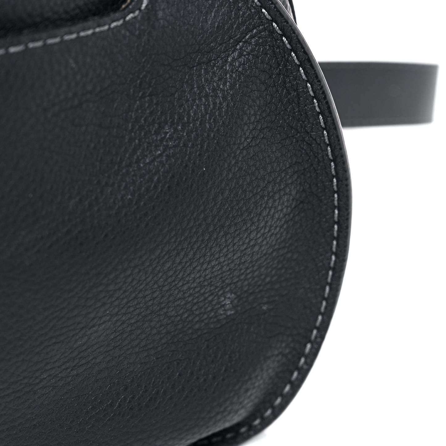 Calfskin Medium Marcie Round Crossbody Bag Black