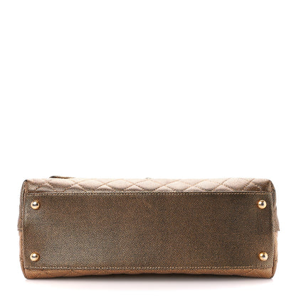 Chanel Metallic Caviar Quilted Small Coco Handle Flap Bronze 14 of 14