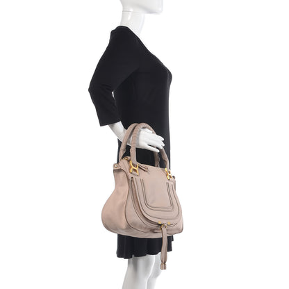 Chloe Calfskin Medium Marcie Satchel Beige 3 of 12