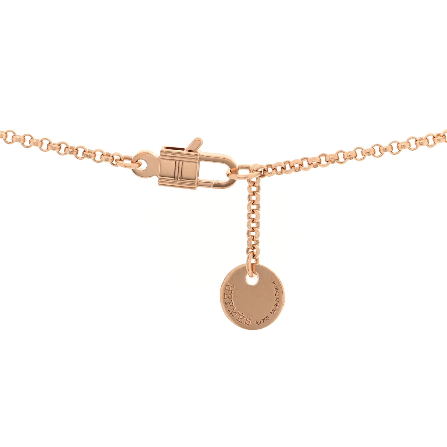 18K Rose Gold Diamond Clou d'H Pendant Necklace