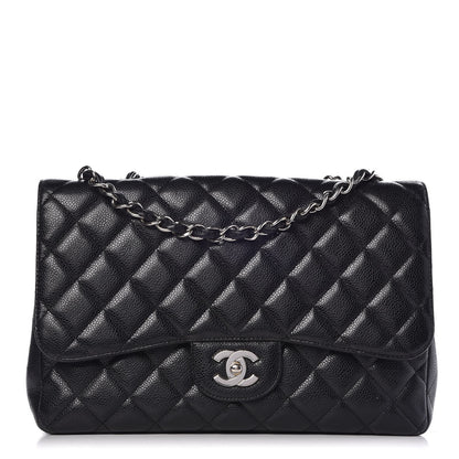 Chanel Caviar Quilted Jumbo Single Flap Black 1 of 9