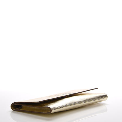 Saint Laurent Metallic Textured Calfskin Small Belle De Jour Clutch Light Gold 4 of 7