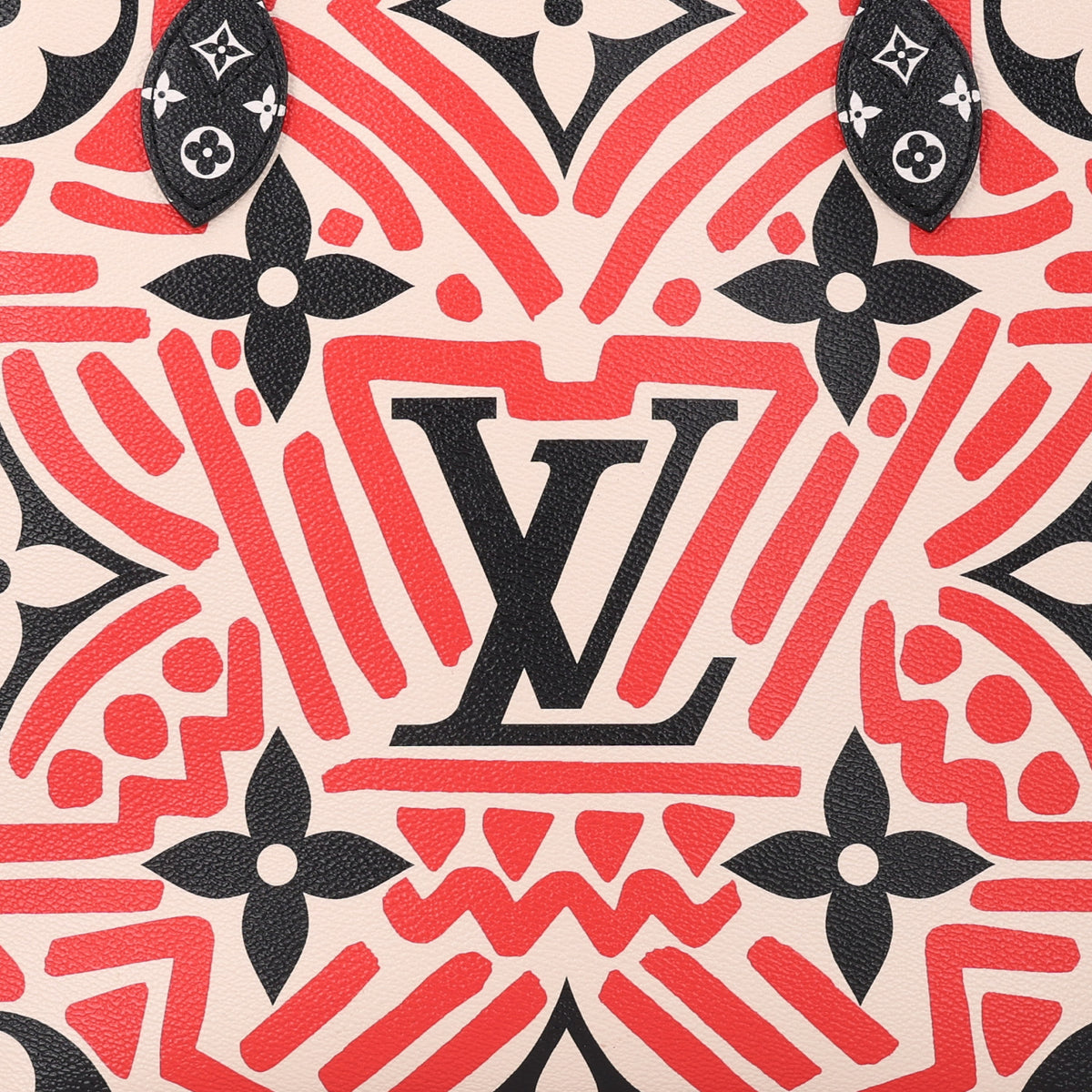 Louis Vuitton Monogram Giant Crafty Neverfull MM Creme Rouge Black 9 of 10