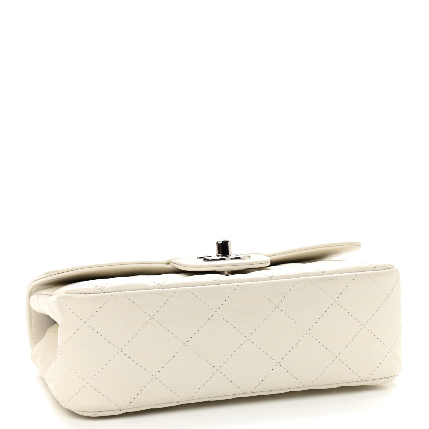 Chanel Calfskin Quilted Mini Rectangular Flap White 4 of 13