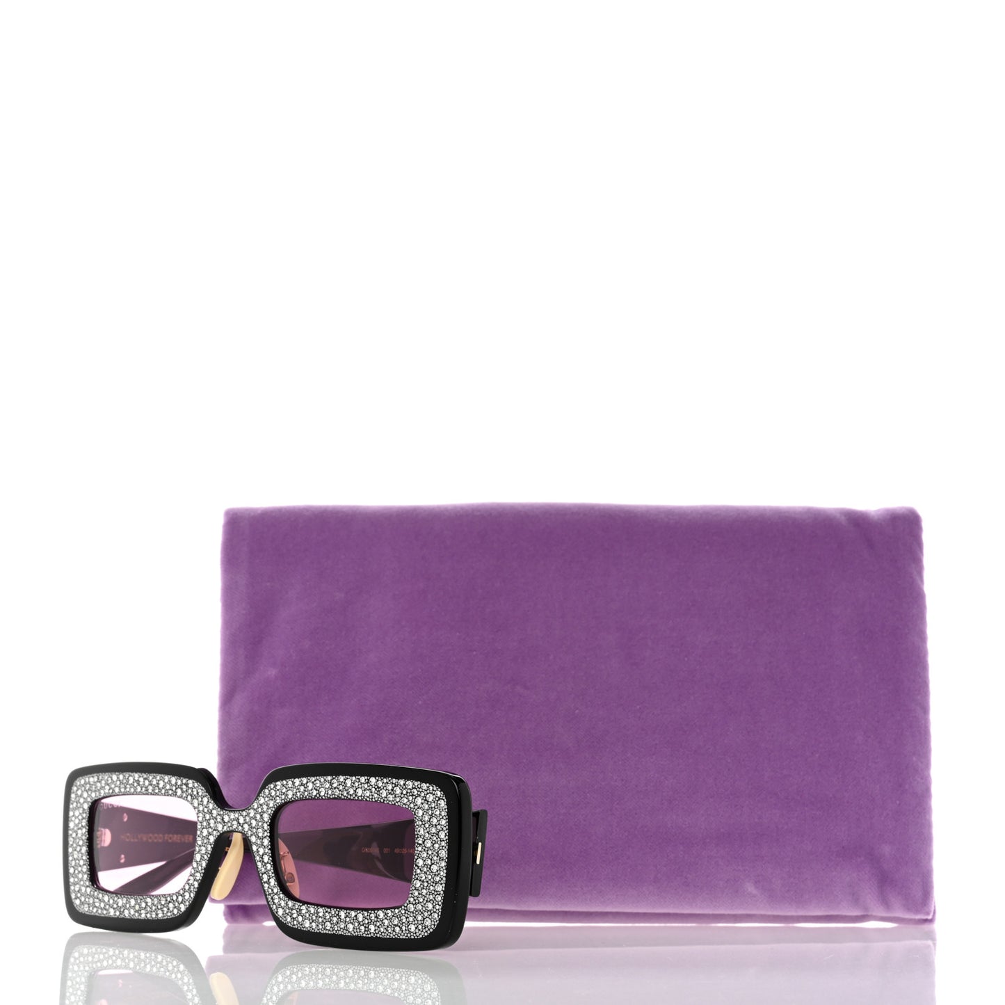Acetate Crystal Hollywood Forever Sunglasses GG0974S Black