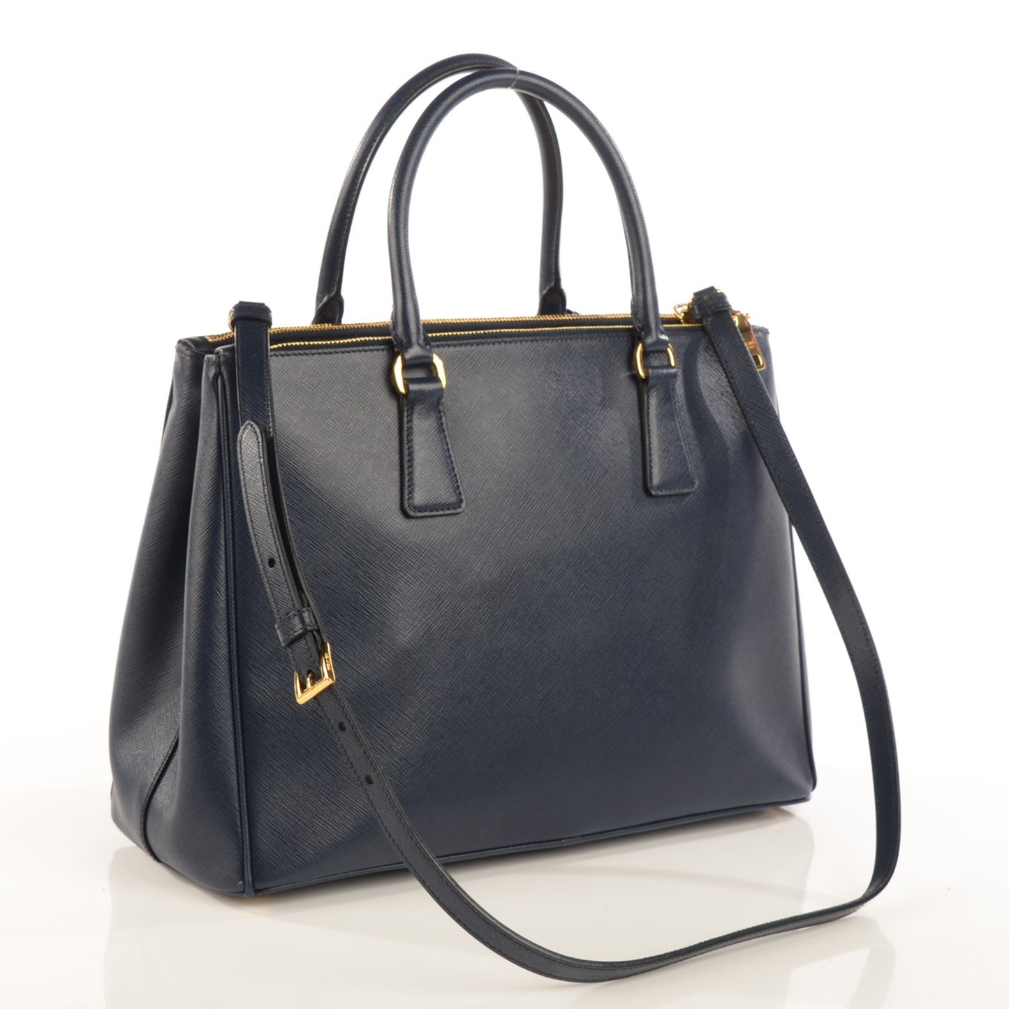 Saffiano Medium Galleria Double Zip Tote Baltico