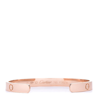 Cartier 18K Pink Gold LOVE Cuff Bracelet 17 3 of 5