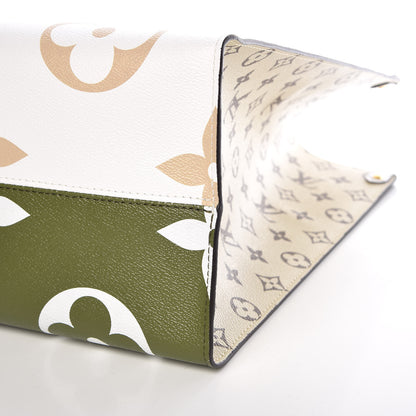 Louis Vuitton Monogram Giant Onthego GM Kaki Beige 7 of 11
