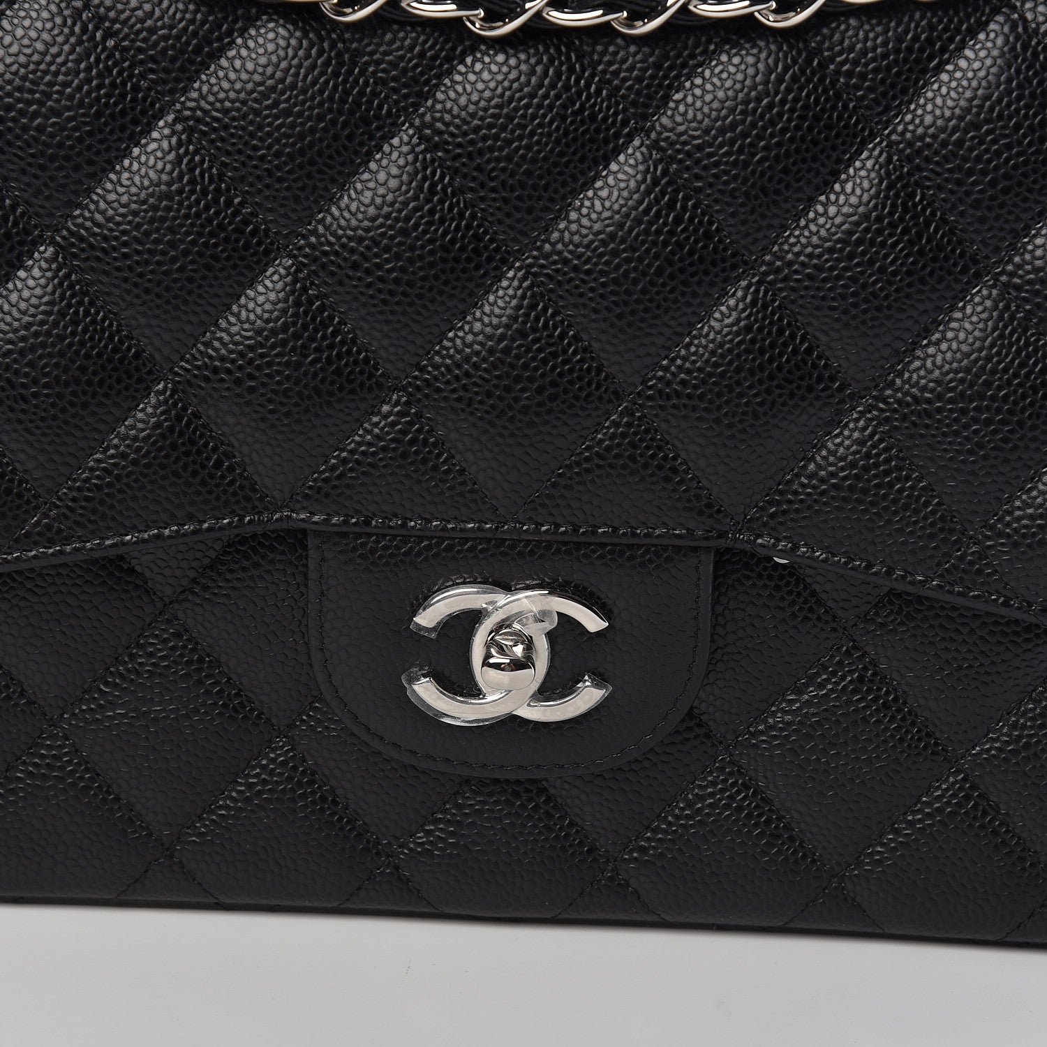 Chanel Caviar Quilted Jumbo Double Flap Black 8 of 10