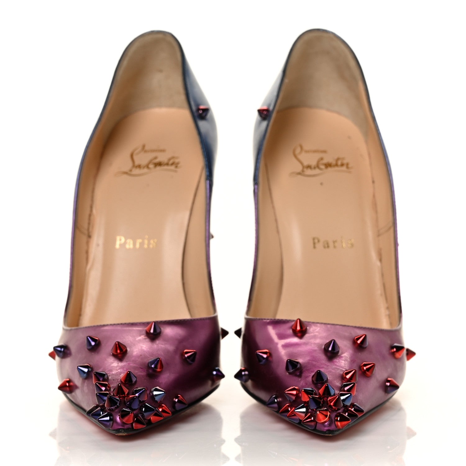 Christian Louboutin Patent Scarabe Degraspike 120 Pumps 36 Rose Digitale 2 of 9