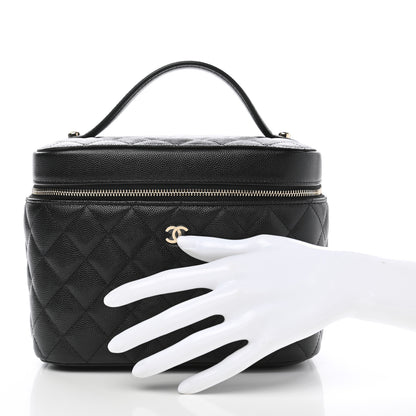 Chanel Caviar Quilted Large Vanity Pouch Black 3 of 9