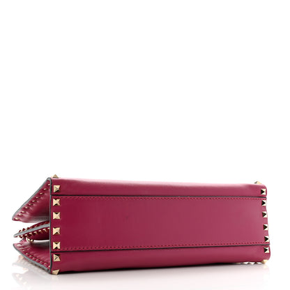 Valentino Garavani Vitello Rockstud Tote Deep Cyclamin 4 of 13