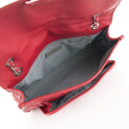 Chanel Caviar Quilted Large French Riviera Flap Red 7 of 9