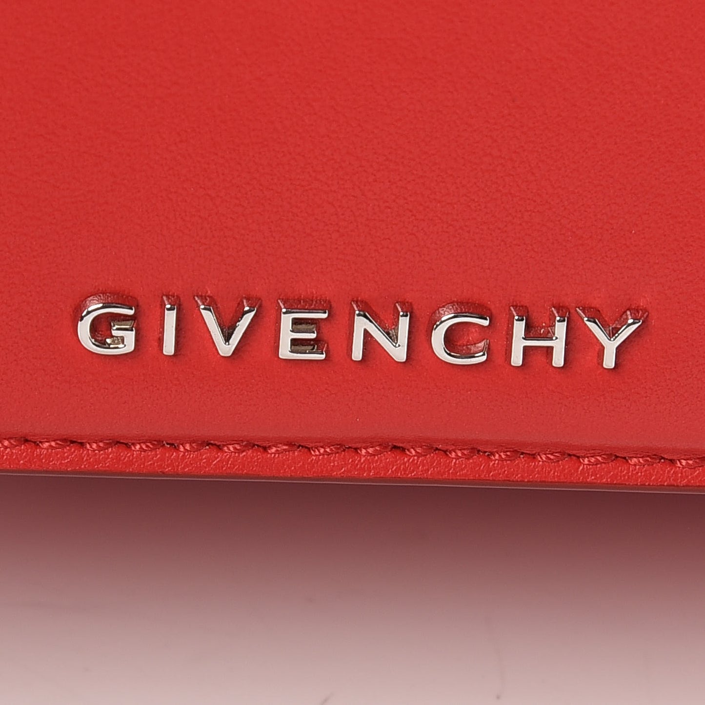 Calfskin Mini Pandora Box Logo Strap Crossbody Bag Red