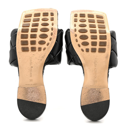 Bottega Veneta Nappa Maxi Intrecciato Lido Flat Sandals 38 Black 6 of 11