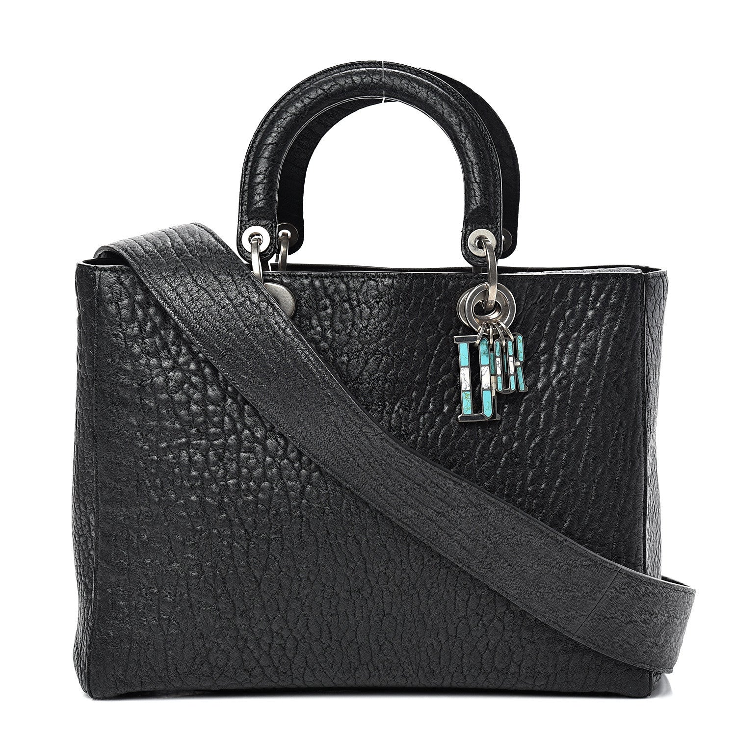 Christian Dior Canyon Grained Lambskin Large Lady Dior Black 1 of 9