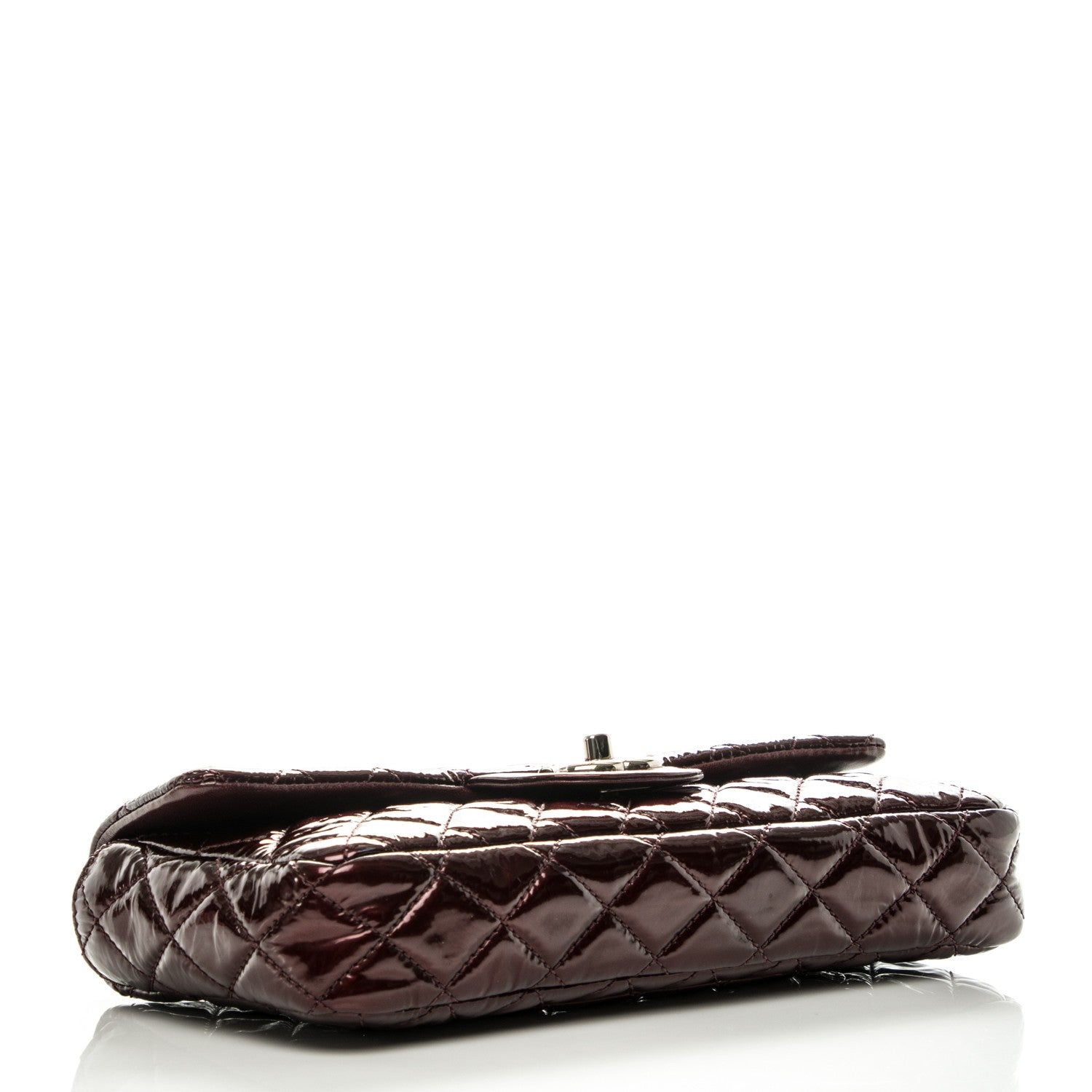 Chanel Patent Quilted East West Flap Bordeaux 5 of 14