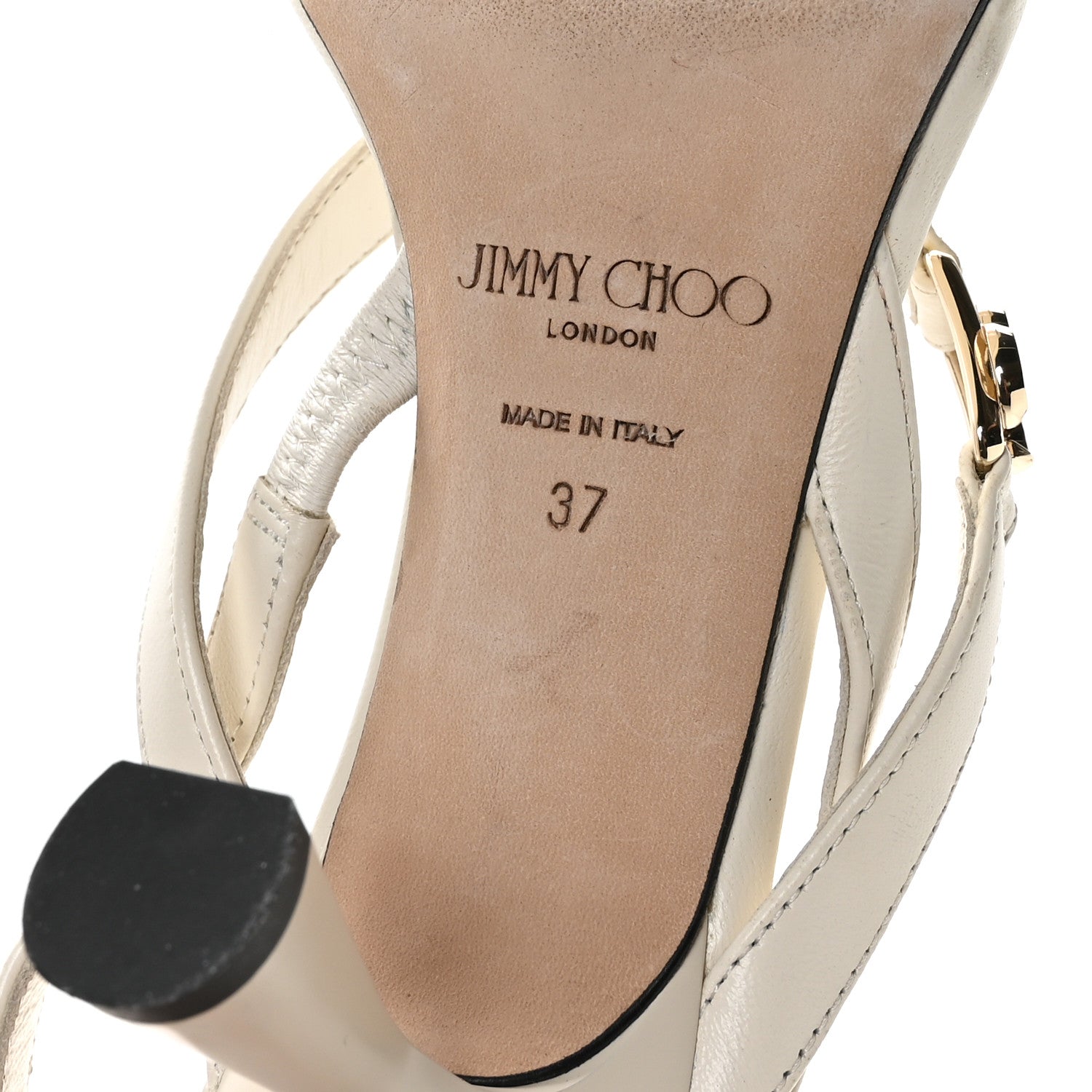 Jimmy Choo Nappa Jess 65 Sandals 37 White 1799747 – FASHIONPHILE