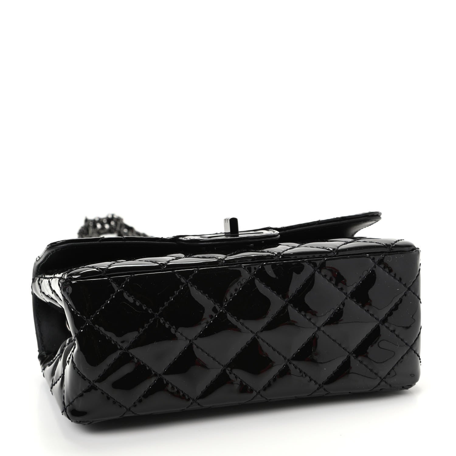 Chanel Patent Calfskin Quilted 2.55 Reissue Mini Flap So Black 4 of 10