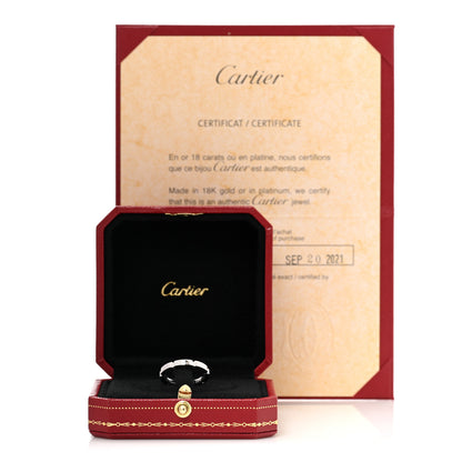 Cartier 18K White Gold 2.5mm Maillon Panthere Wedding Band Ring 51 5.75 5 of 5