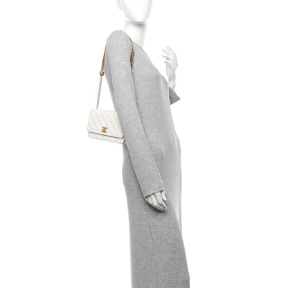 Chanel Lambskin Quilted Pillow Crush Wallet On Chain WOC White 2 of 11