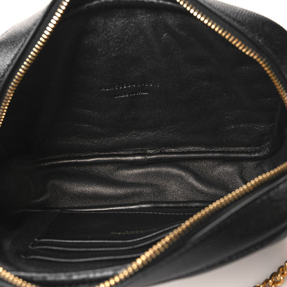 Saint Laurent Grain De Poudre Matelasse Monogram Mini Lou Camera Bag Black 5 of 11