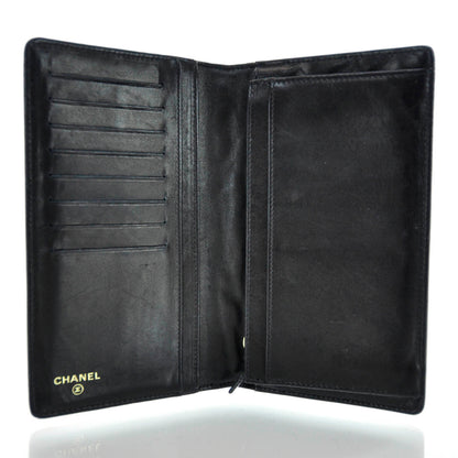 Chanel Lambskin Camellia Yen Wallet Black 5 of 11