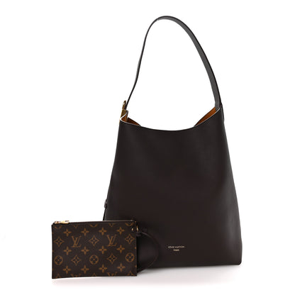 Louis Vuitton Grained Calfskin Low Key Hobo MM Chocolate 2 of 10