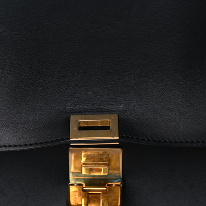 Celine Natural Calfskin Suede Medium Bi-Color Trapeze Black 17 of 27