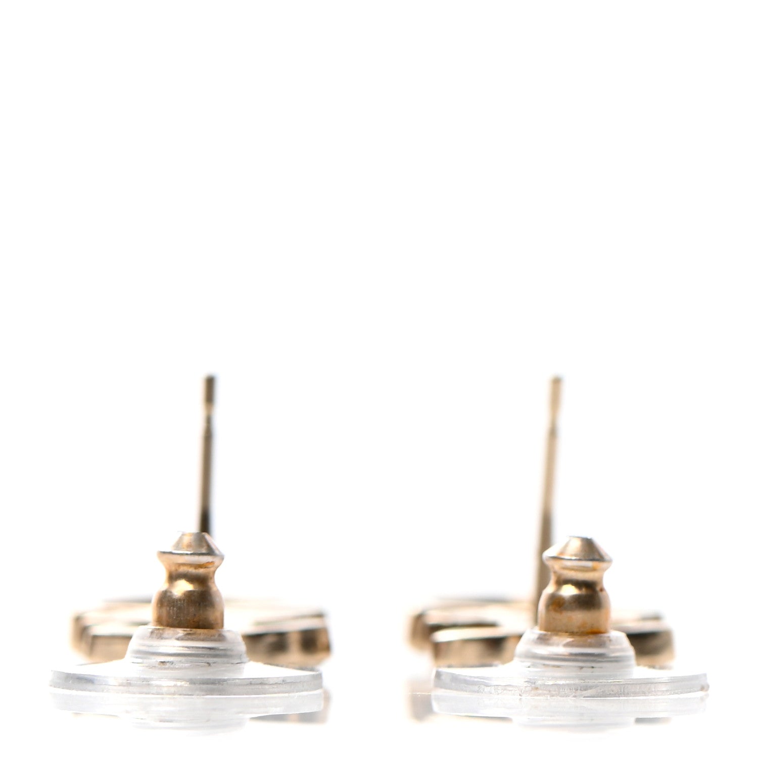 Chanel Crystal CC Sergeant Chanel Earrings Gold 3 of 4